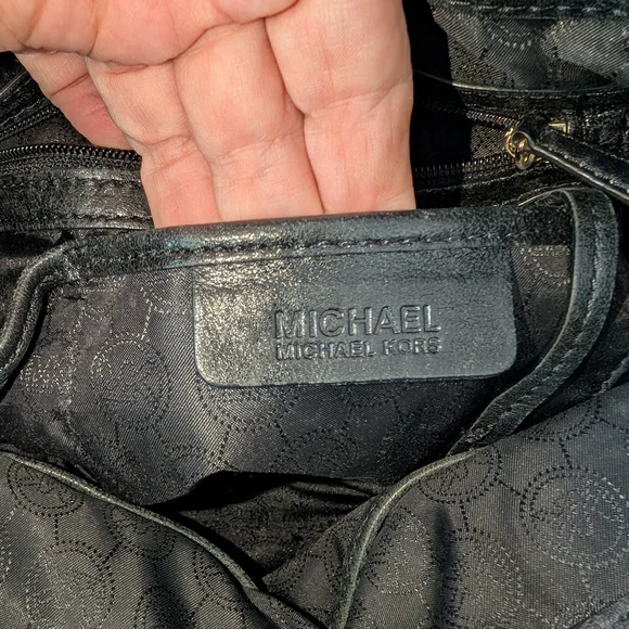 Michael Kors Black and Gold Studded Hamilton North South Tote